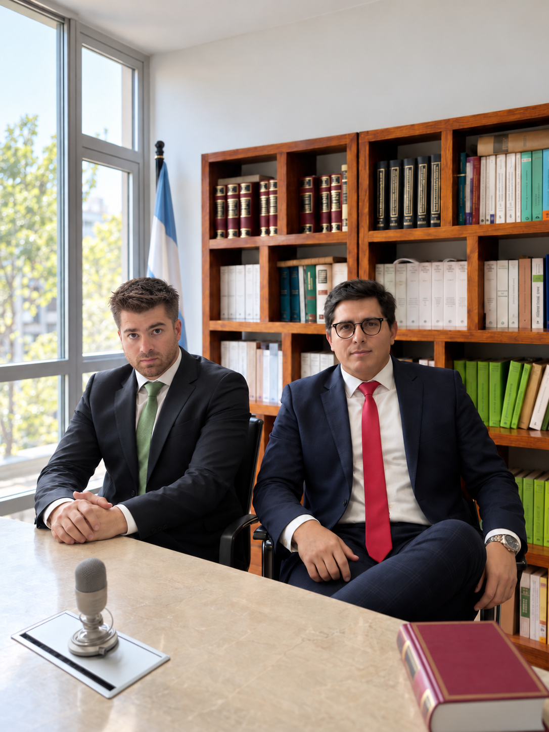 José Francisco Pausich y Ricardo Bordato en el estudio